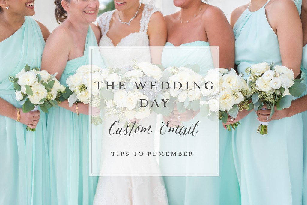 custom wedding email tips