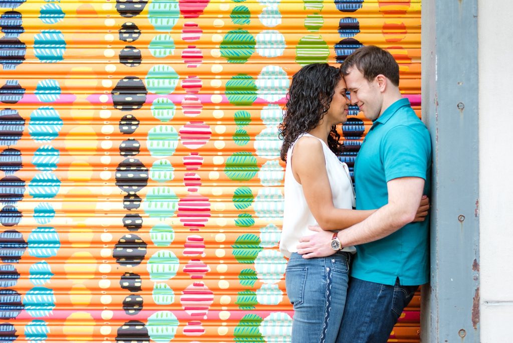 old-town-alexandria-engagement-session-colorful-wall