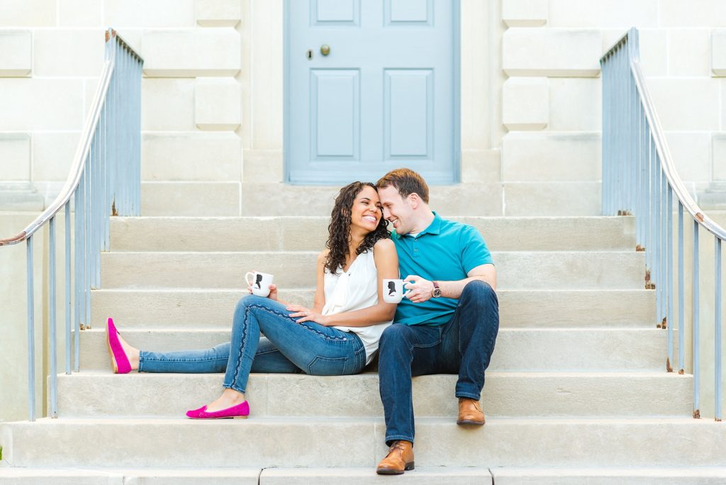 old-town-alexandria-engagement-session-steps-mugs
