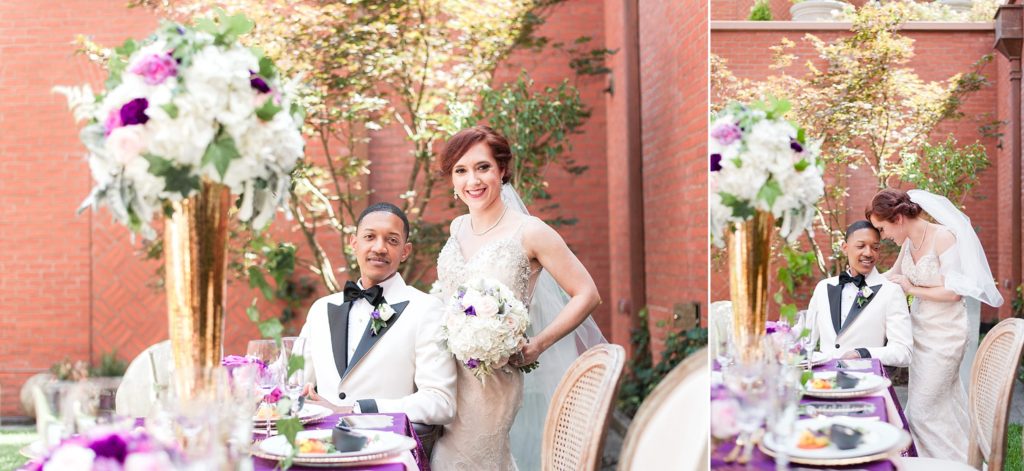 gold-bride-groom-purple-reception-wedding