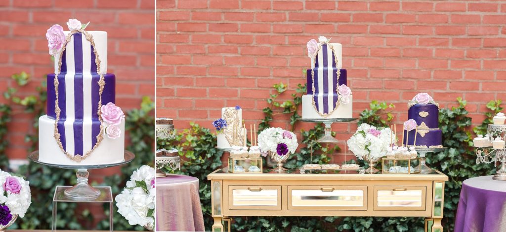 purple-white-wedding-cake