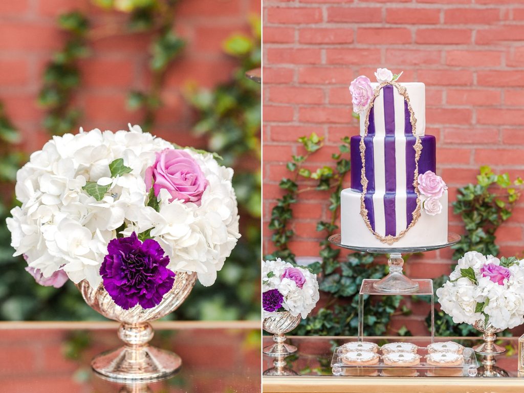 wedding-cake-purple-stripes