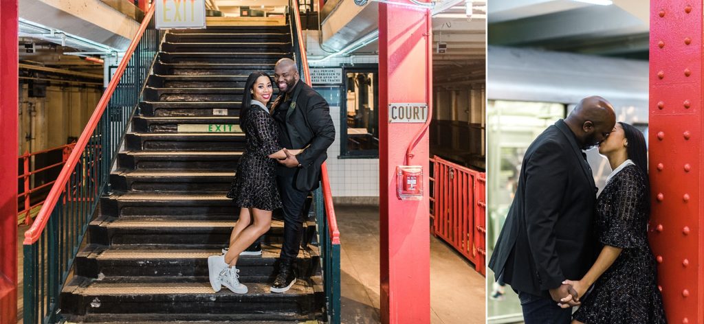 subway-stairs-engagement-session
