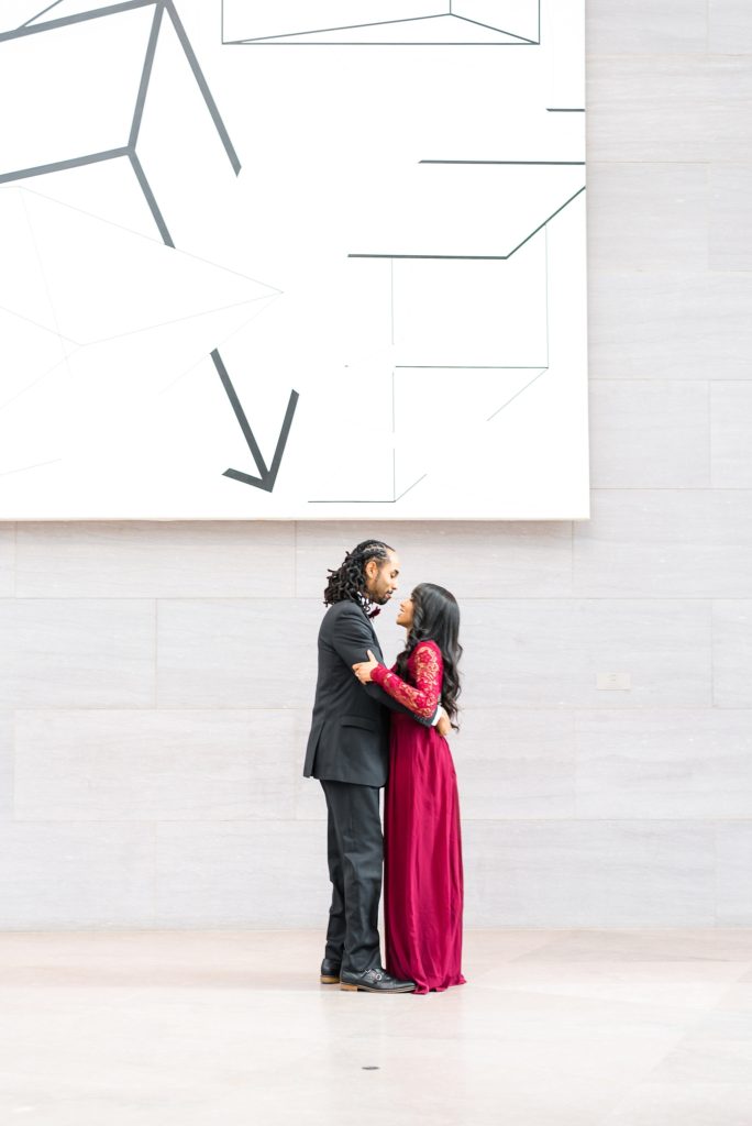 museum engagement session