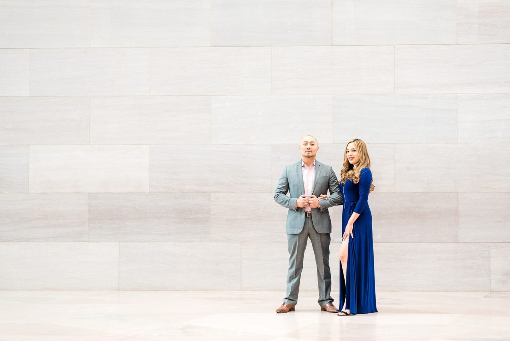 national gallery of art engagement session navy