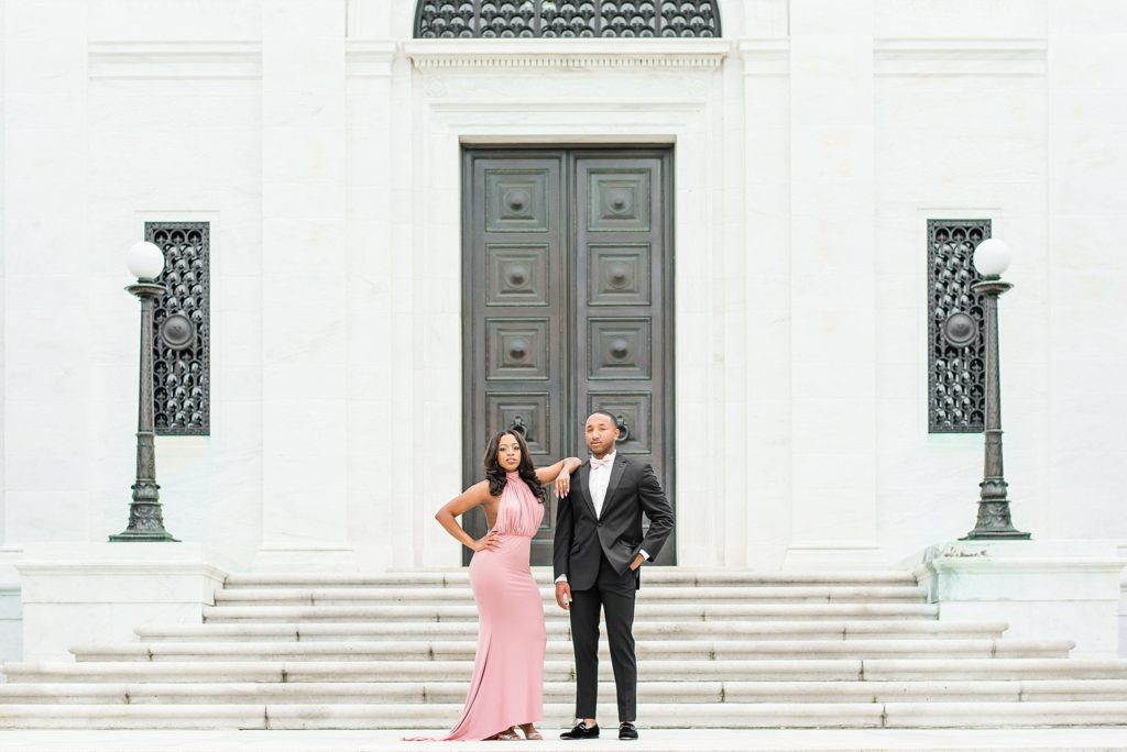 formal first wedding anniversary session in Washington DC