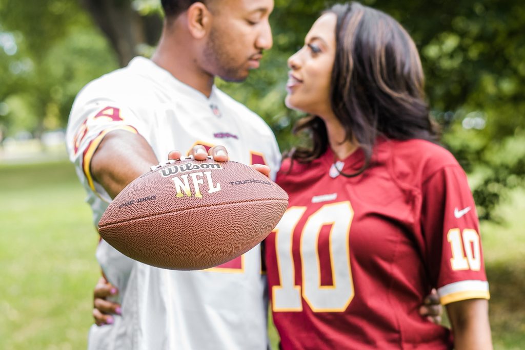 NFL football first year anniversary session with Terri Baskin Photography